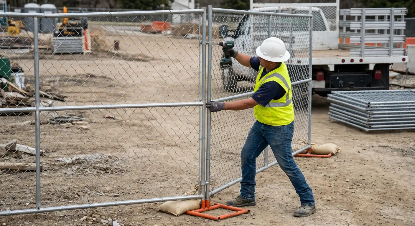 Modular fence reconfiguration system in action in Valencia, CA