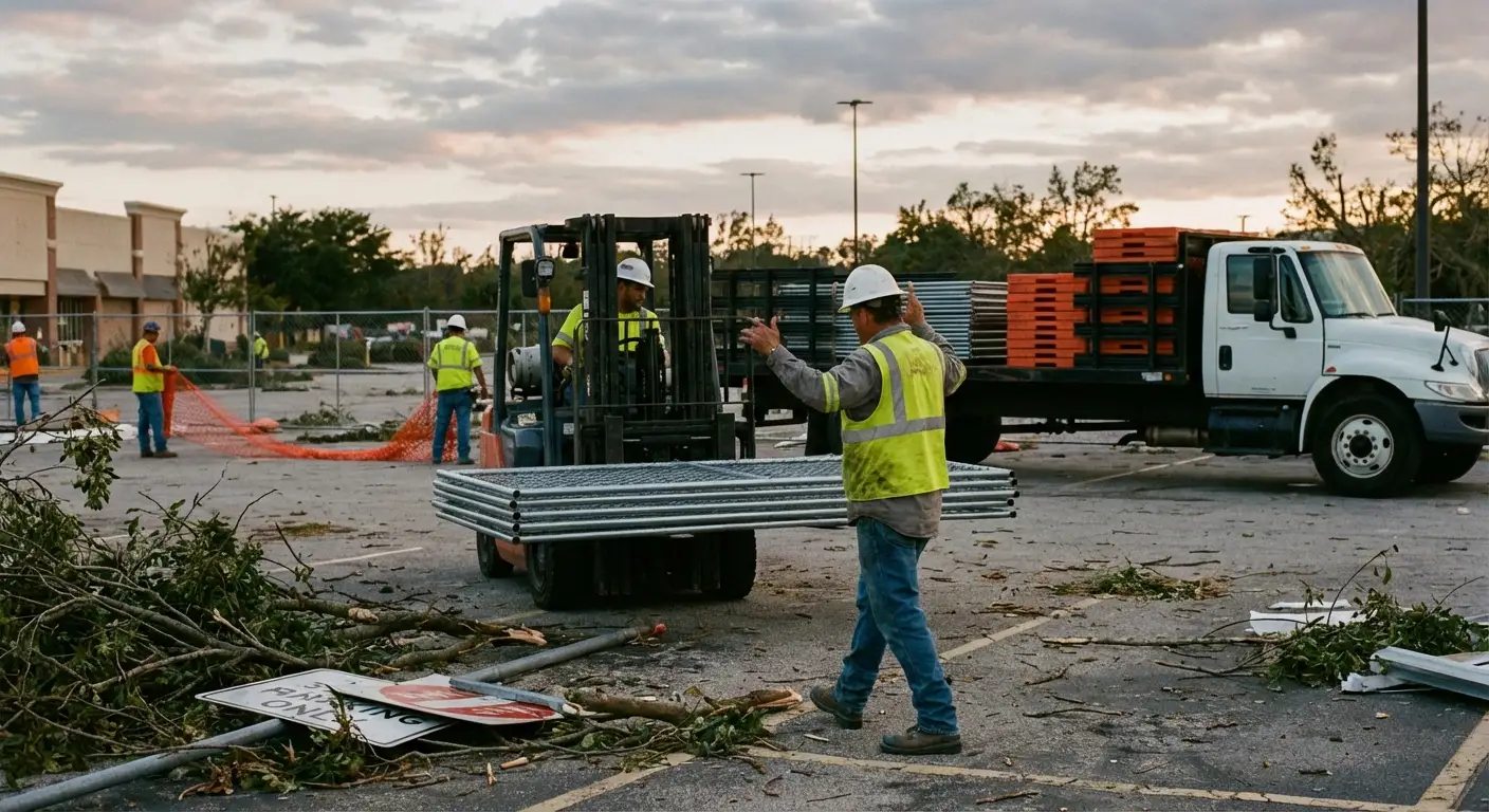 Emergency fencing deployment in Valencia, CA