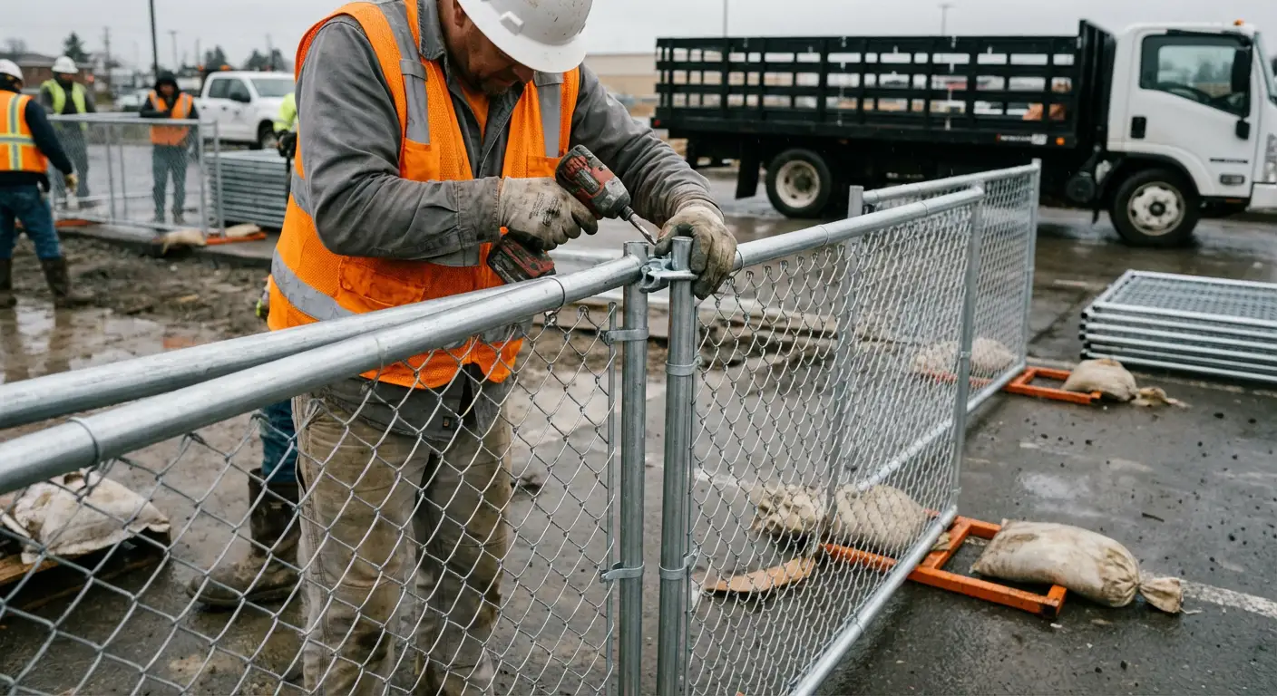 Physical security fencing for site investigation in Valencia, CA