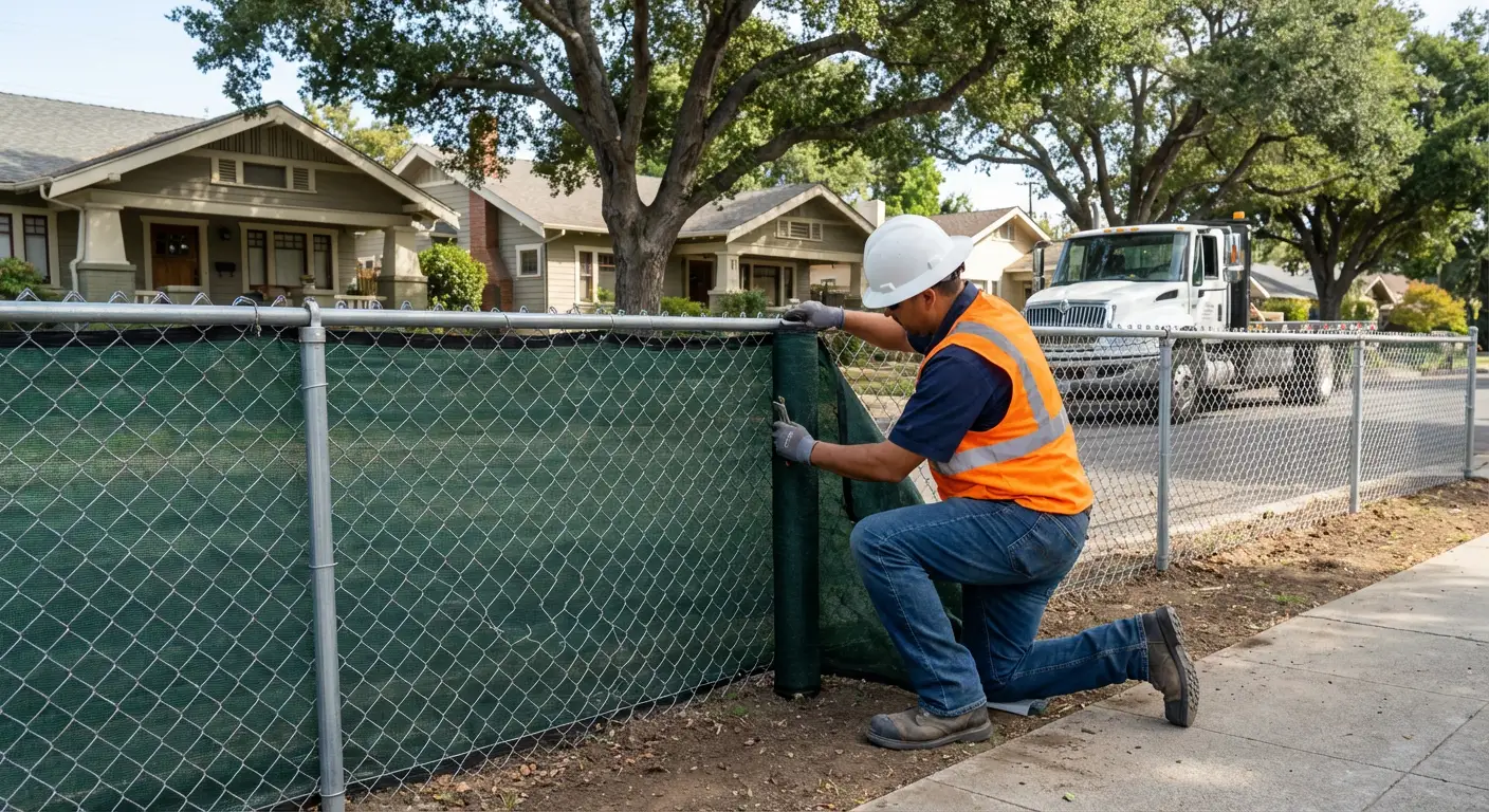 Temporary fence installation in Valencia