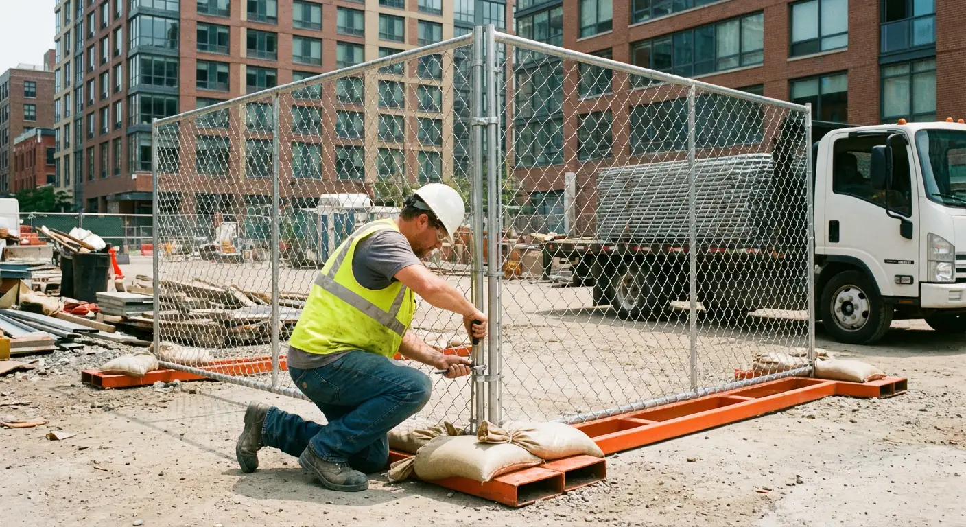 Temporary fence rental services in North Valencia