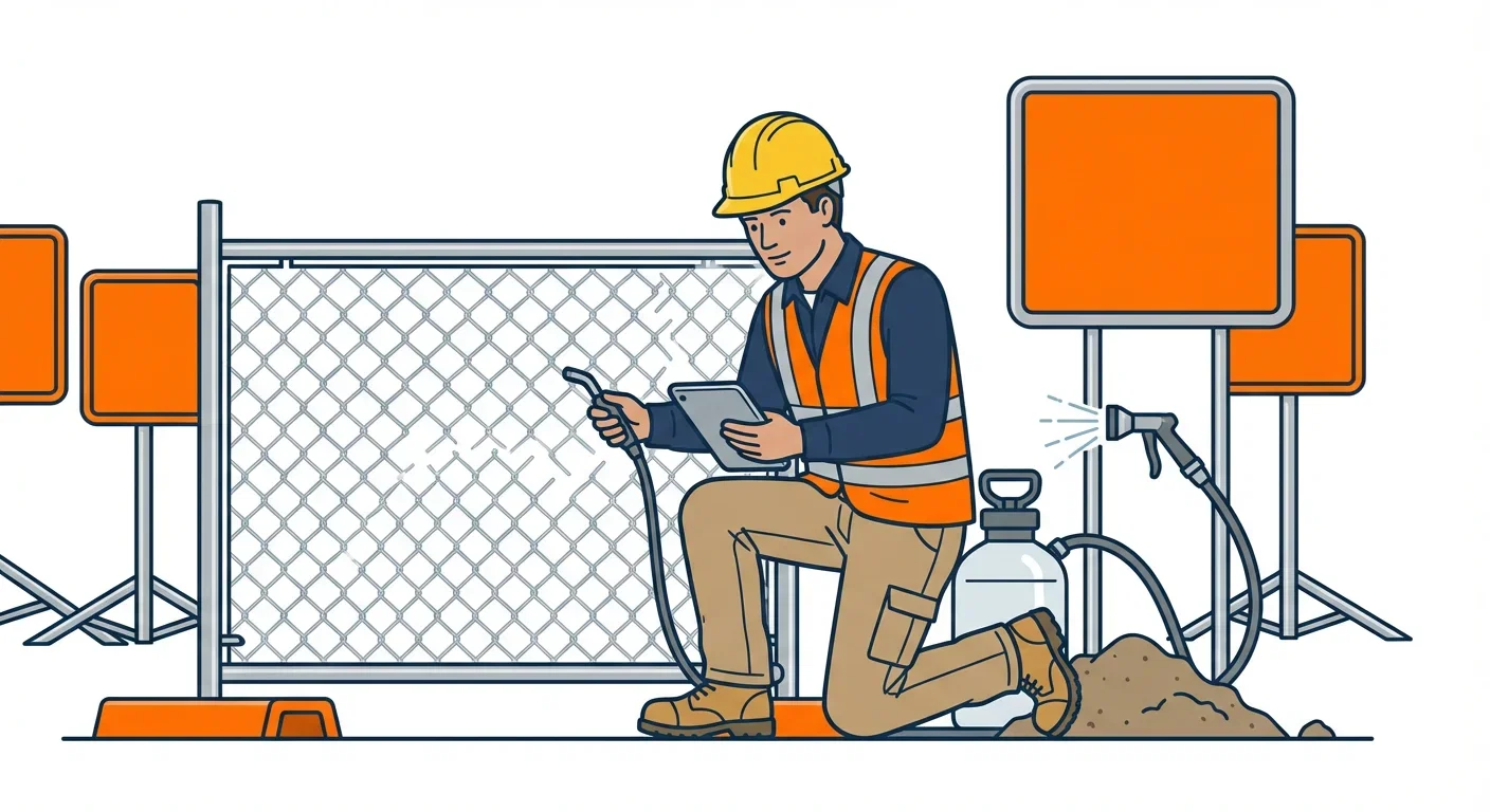 SWPPP Dust Compliance Warning Signs Infographic in Valencia, CA