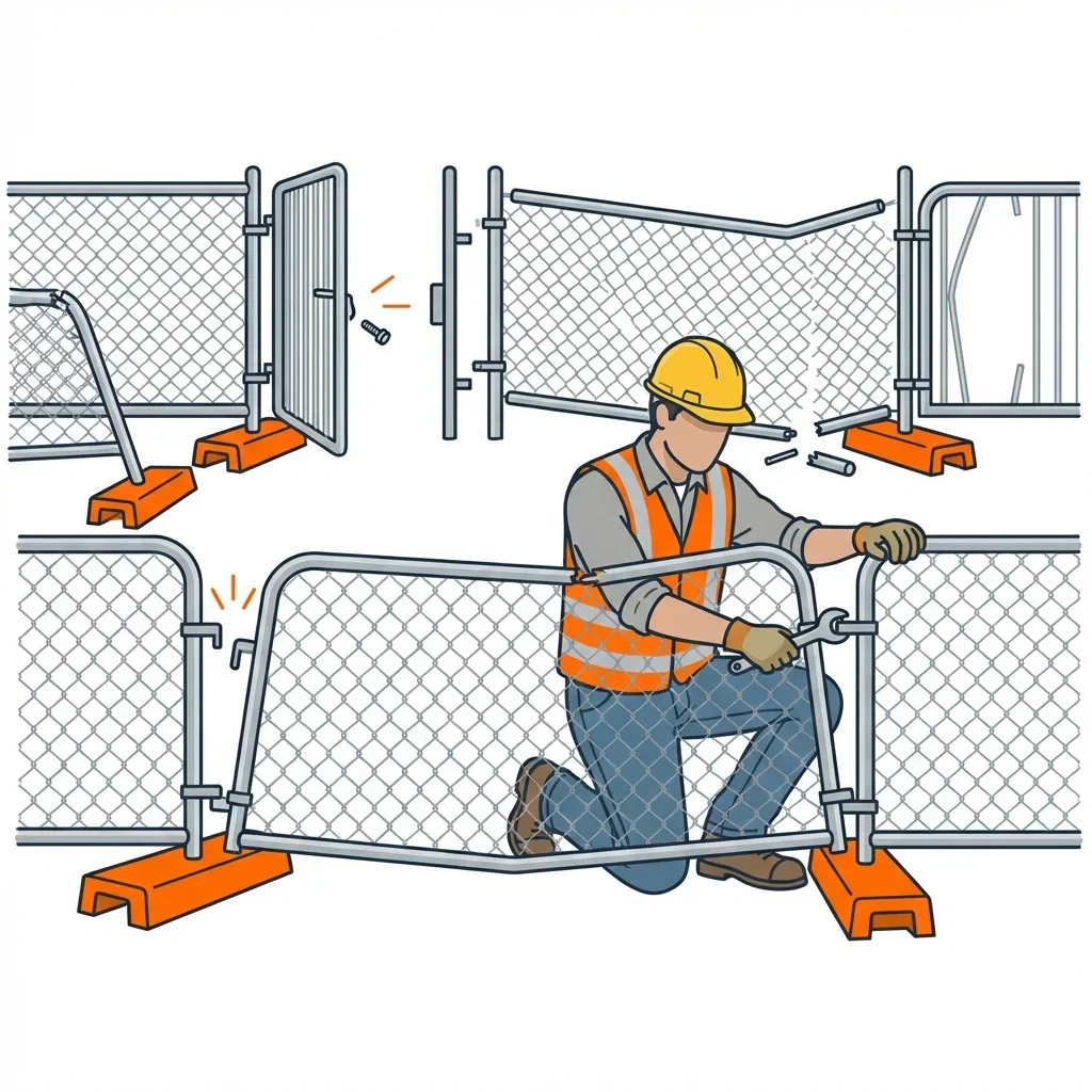 Diagram showing crowd control failure points and safety zones in Valencia, CA